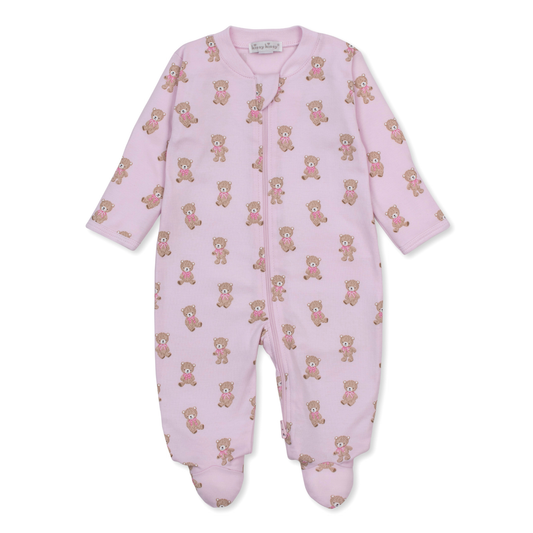 Teddy bear club footie - pink