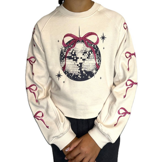 Bows & disco ball sweater