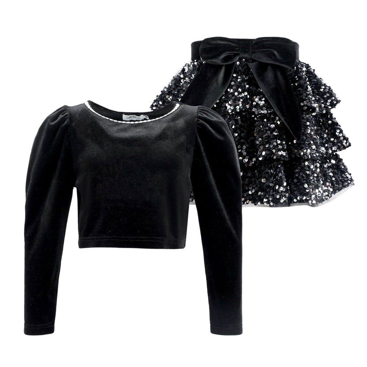 Velvet bow party set