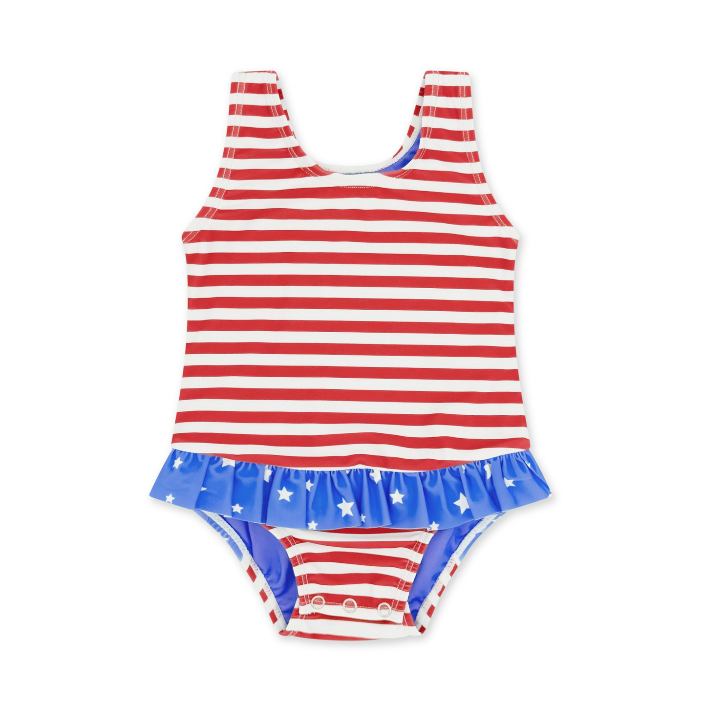 Sun babe one piece - true red stripes/stars