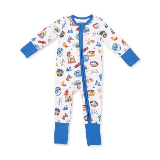 Vintage ski patches conv. romper