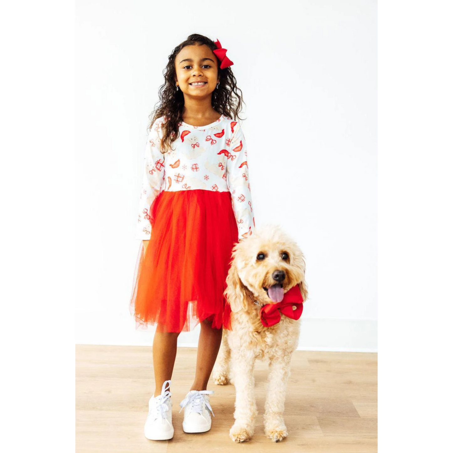 Santa paws l/s tutu dress