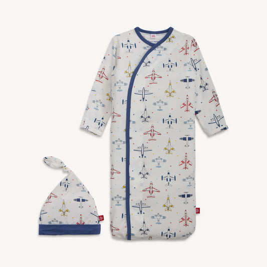 Just plane fun gown & hat set