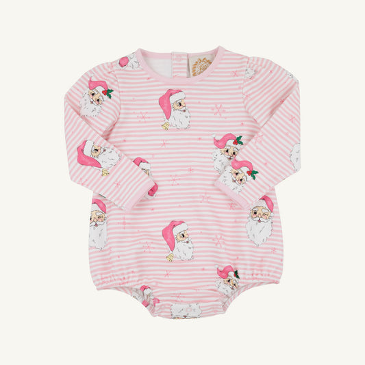 Penny's l/s play bubble - dear Santa pink