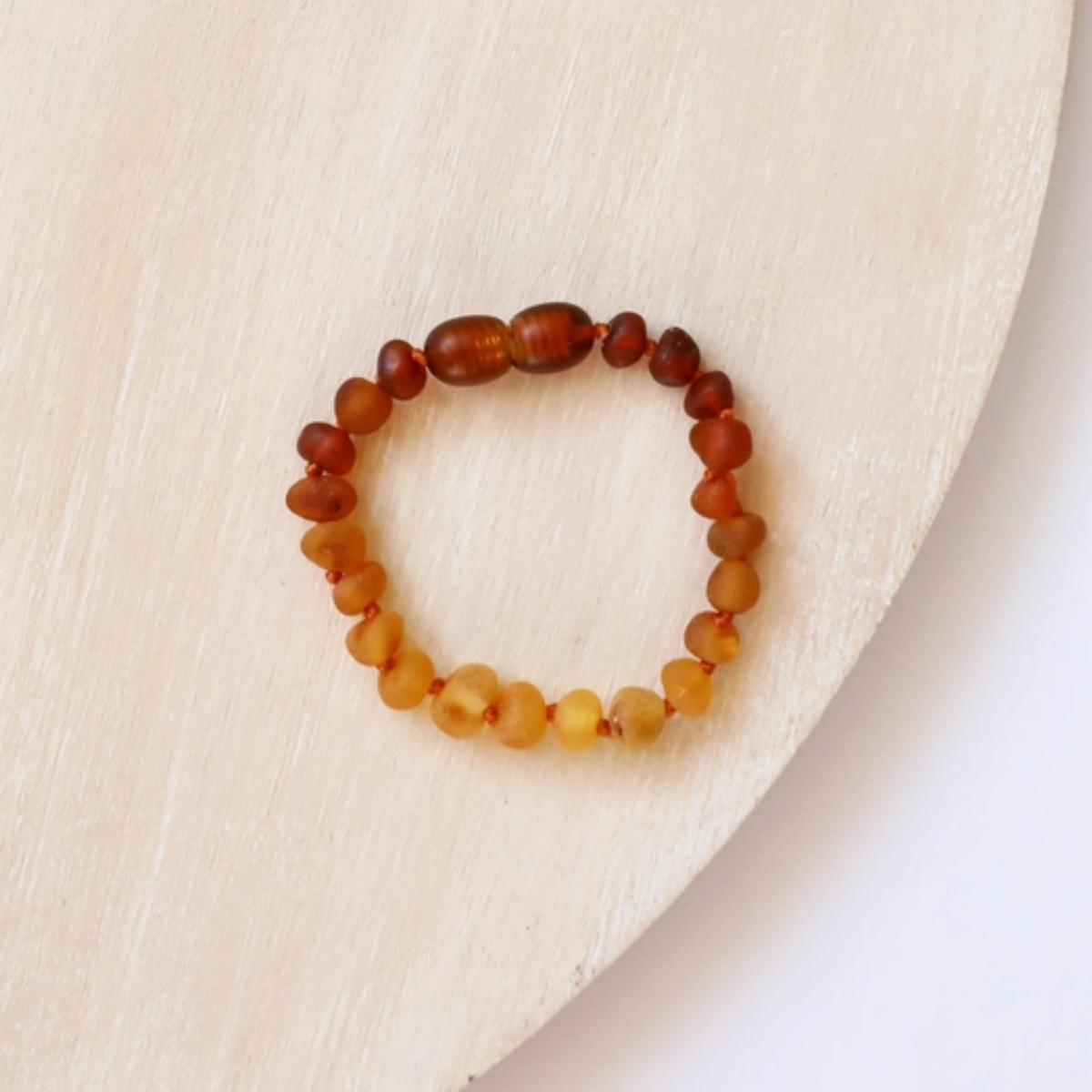 Raw Baltic Amber + Sunflower 5" Baby Anklet or Bracelet