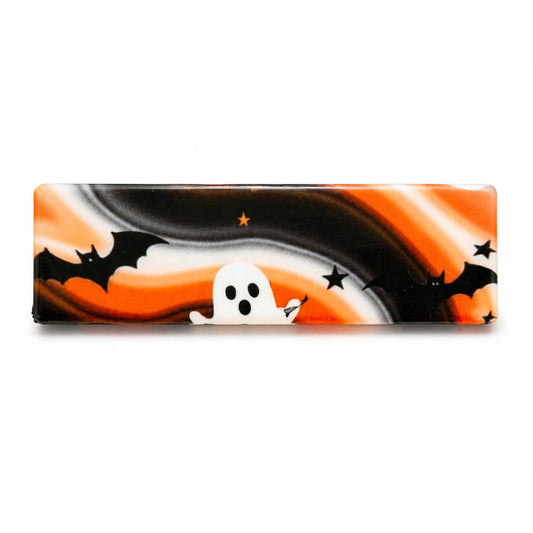 Halloween Ghost Butter Squishy – Orange & Black Slow Rise Butter Toy