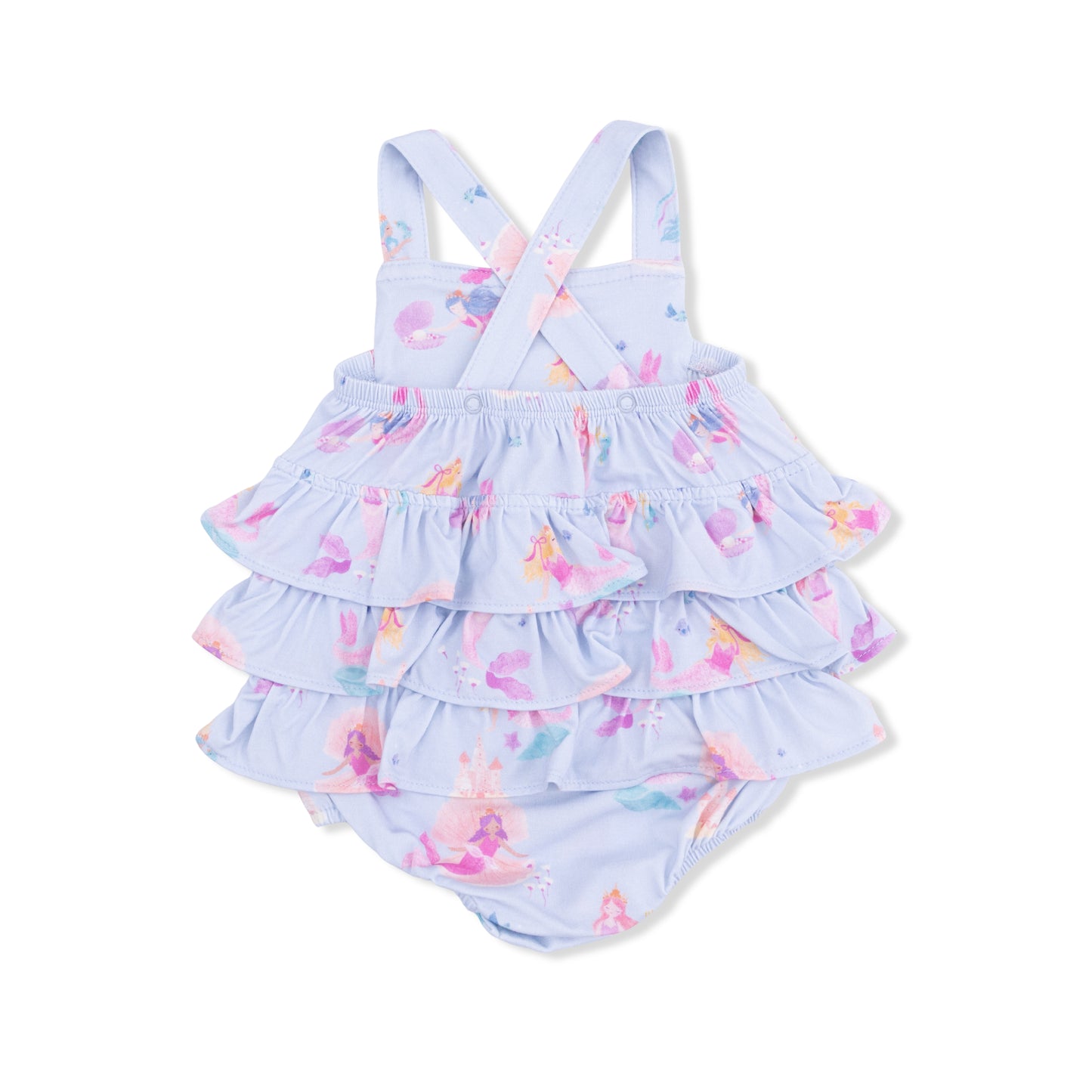 Mermaid princesses ruffle sunsuit