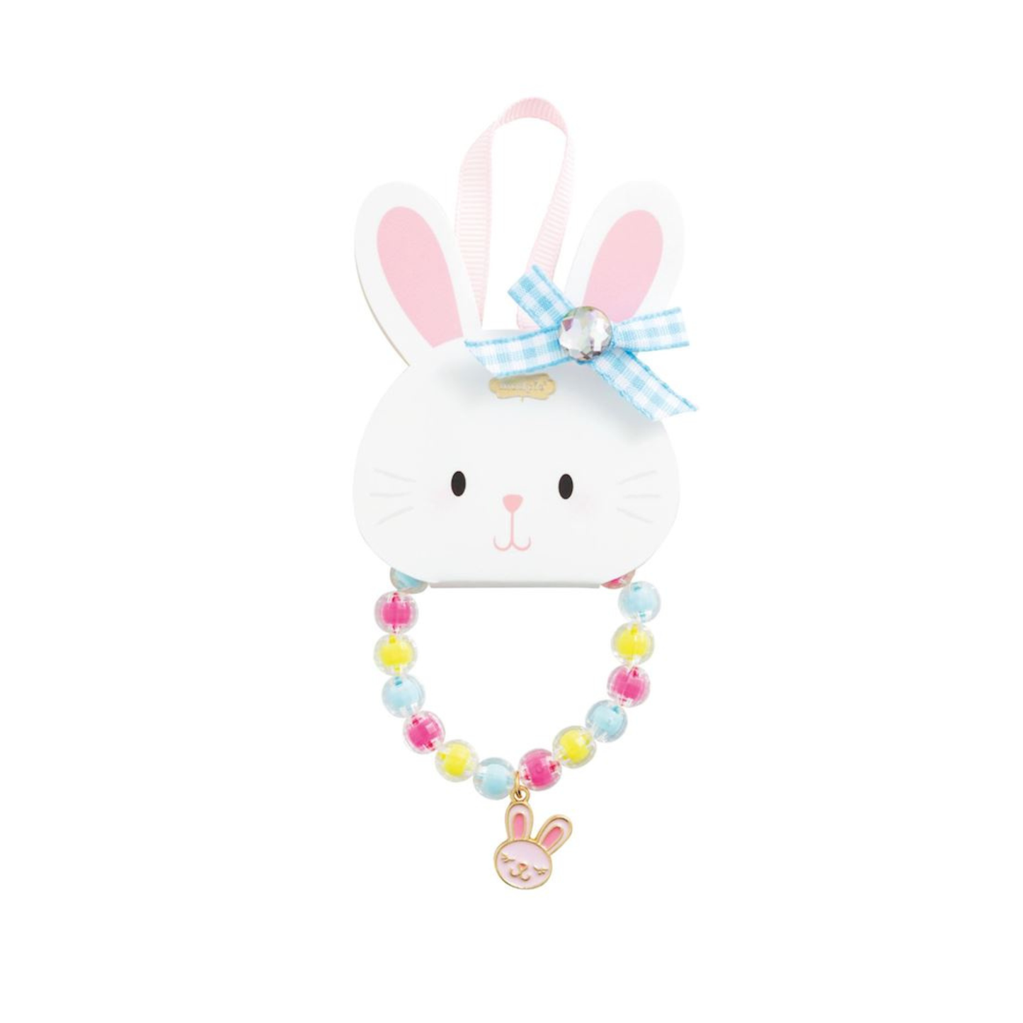 Blue bunny charm bracelet & ring set