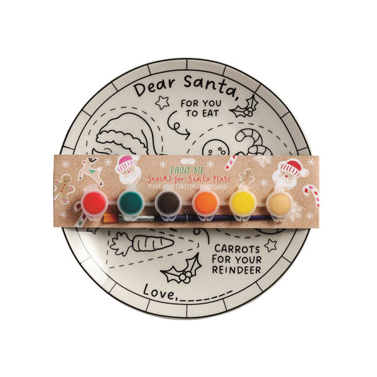 Paint-me snacks of Santa plate set