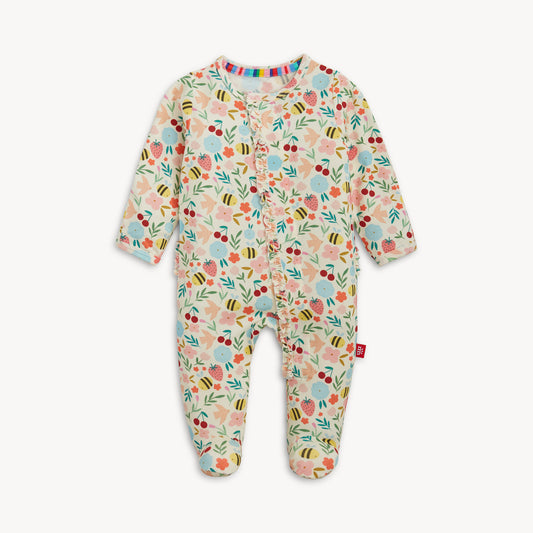 Honey blossom ruffle footie