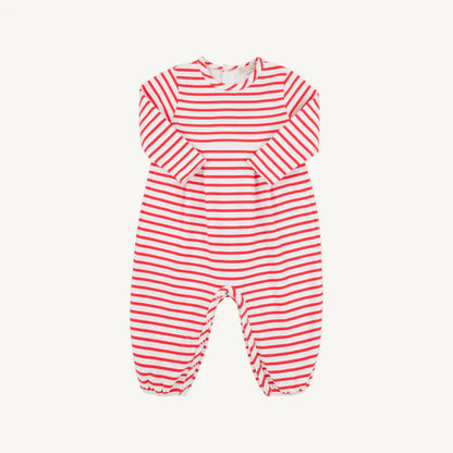 L/s bradford romper - richmond red stripe