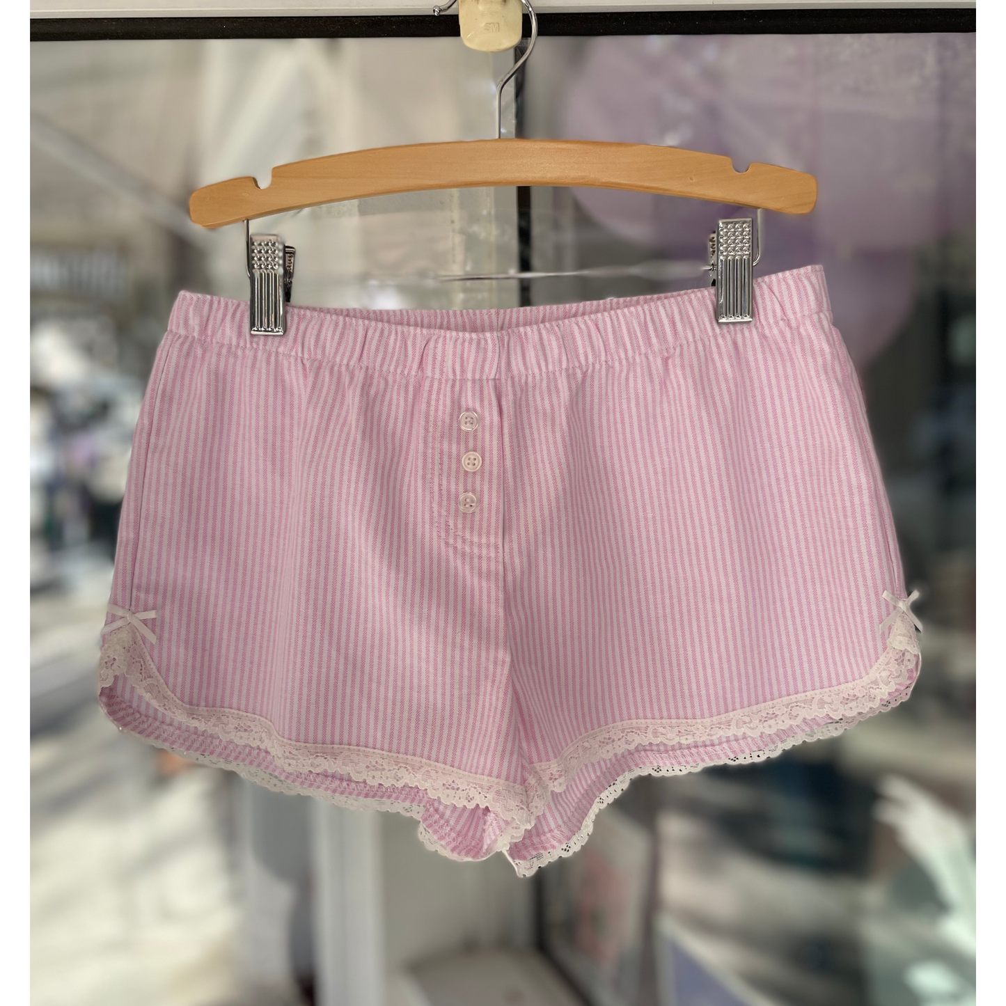 Caprice shorts - ballet pink/white