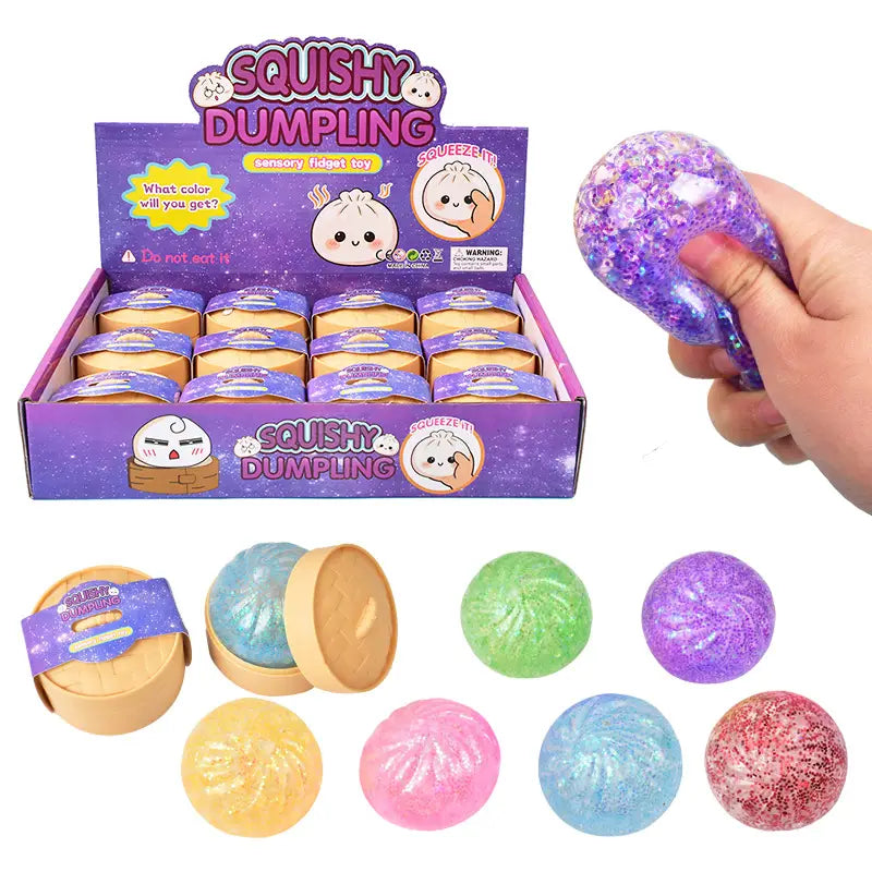 Mini glitter mystery dumpling squishy