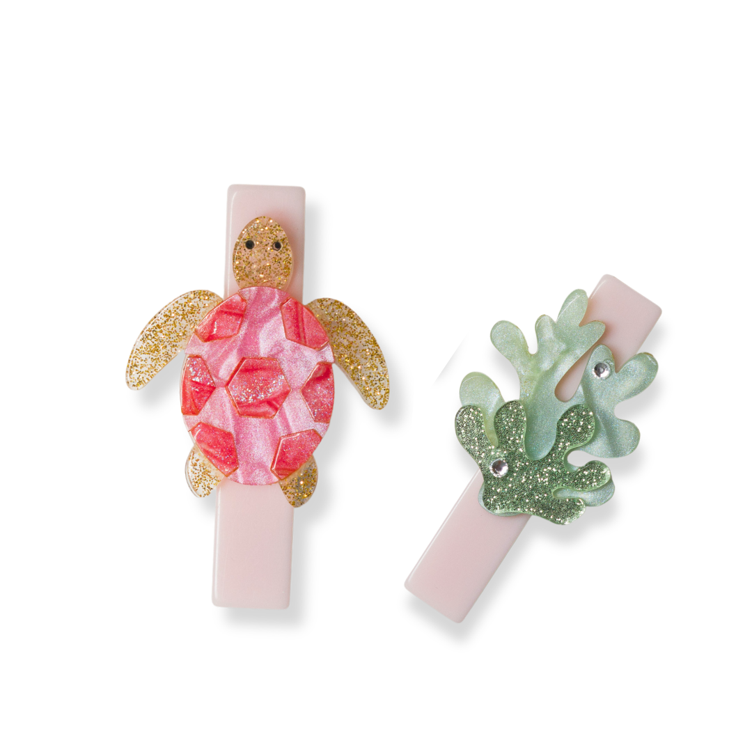 Sea turtle hair clips