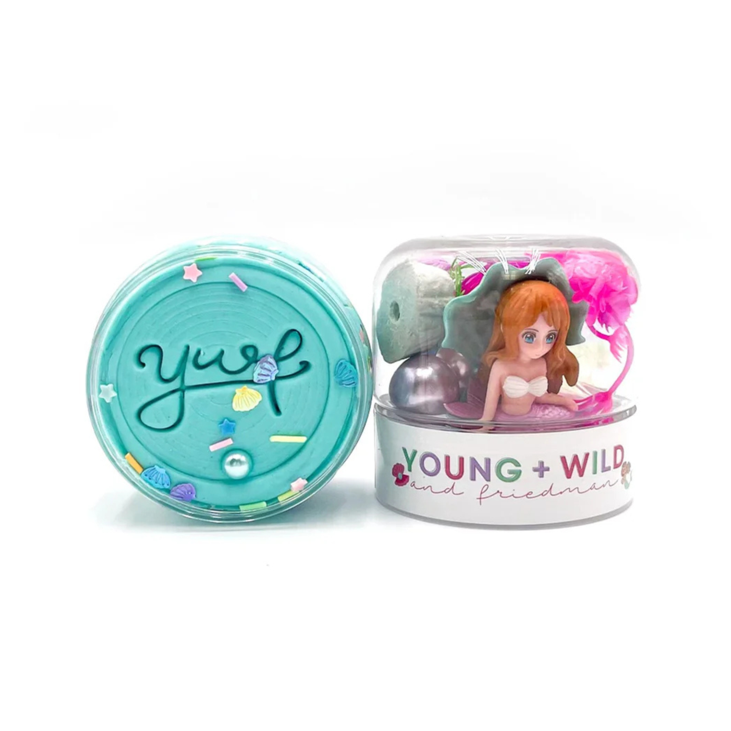 Mermaid grab & go dough jar