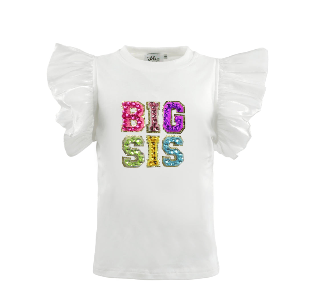 Big sis gem ruffle tshirt
