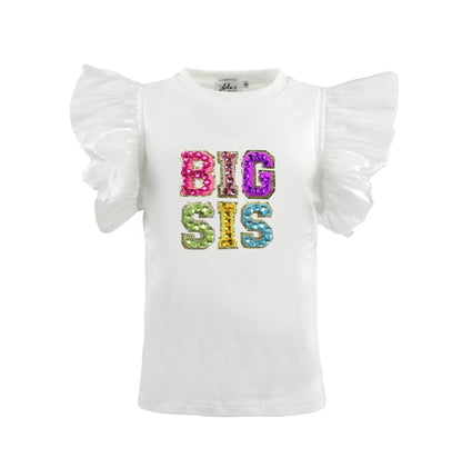 Big sis gem ruffle tshirt