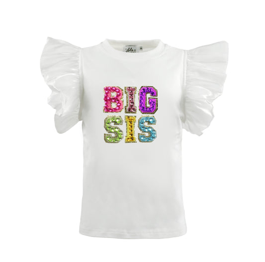 Big sis gem ruffle tshirt