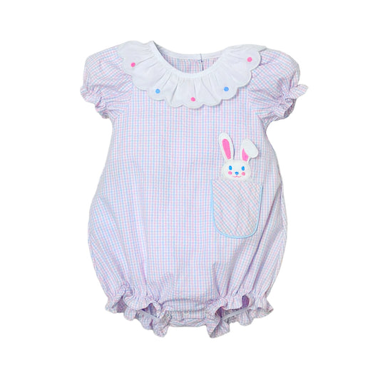 Bunny Amelie bubble - cherry berry stripe