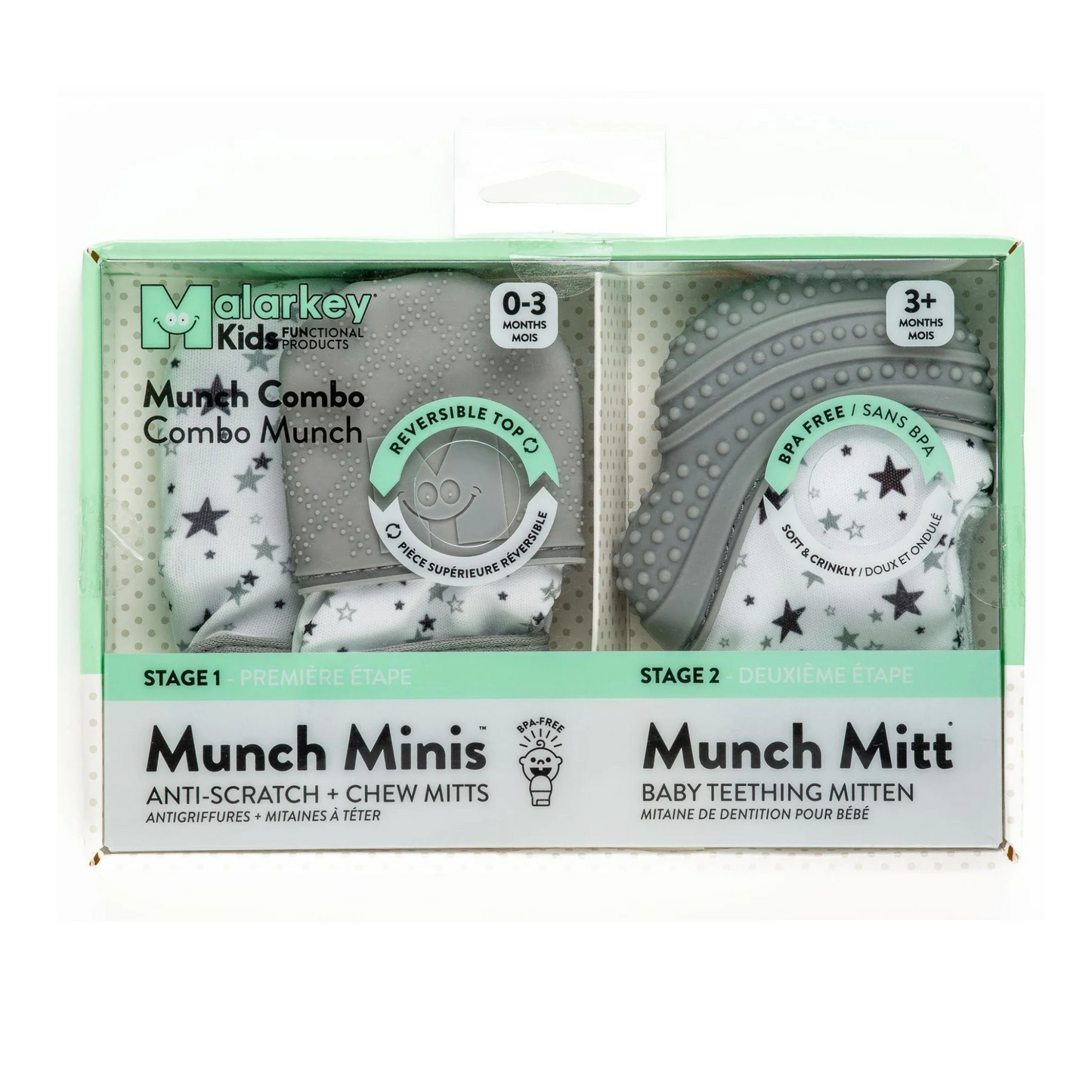 Mini & mitt combo - grey star
