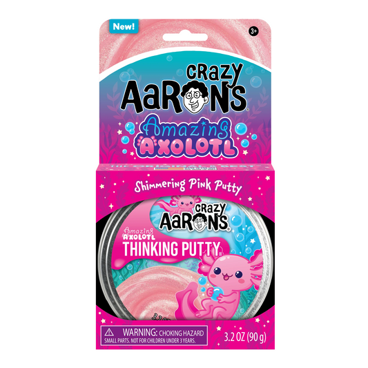 Amazing axolotl 4" thinking putty tin