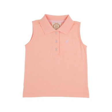 Sleeveless anna price polo - pomano peach/pbp