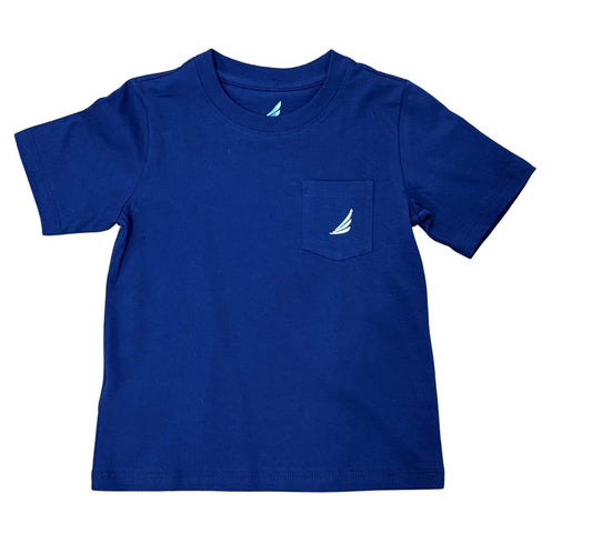Asher pocket tee - navy golf flag