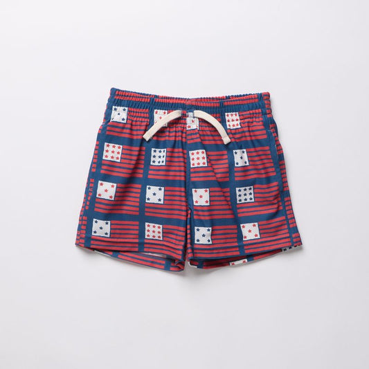 Swim trunks - navy flag