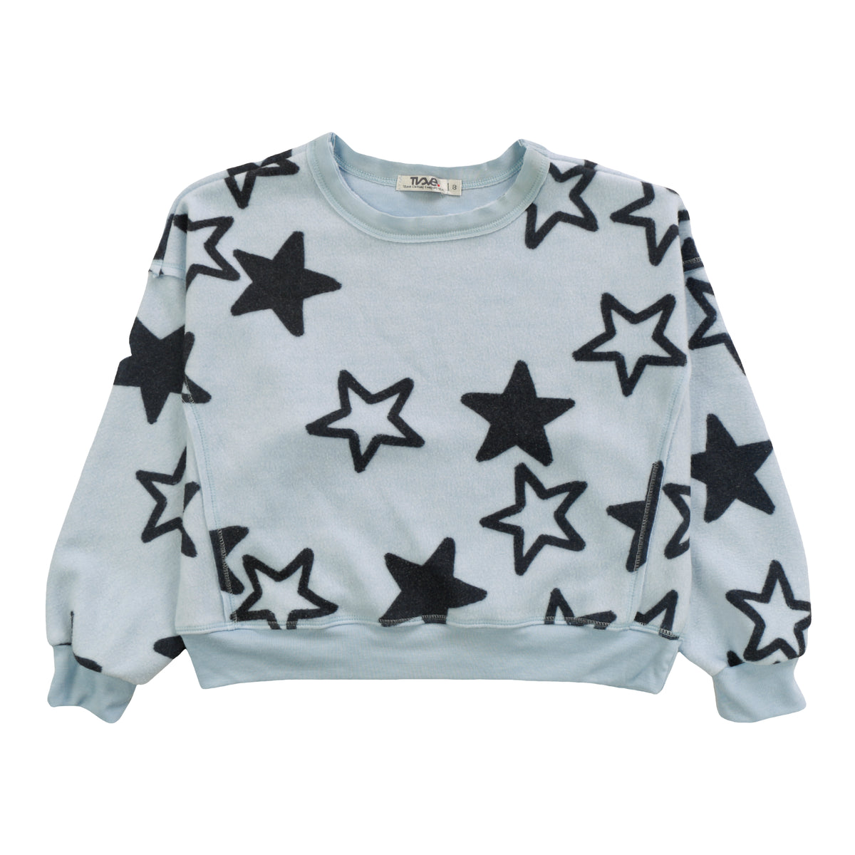 Stars dolman sweatshirt - celestial blue