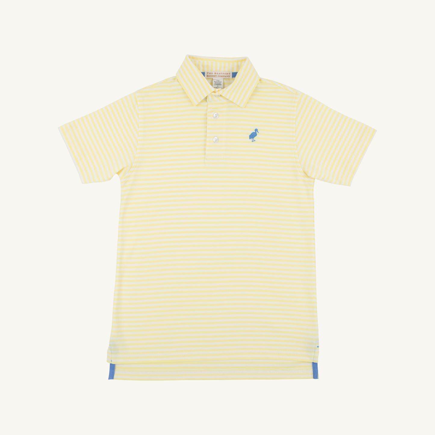 Prim and proper s/s polo - lake worth yellow stripe