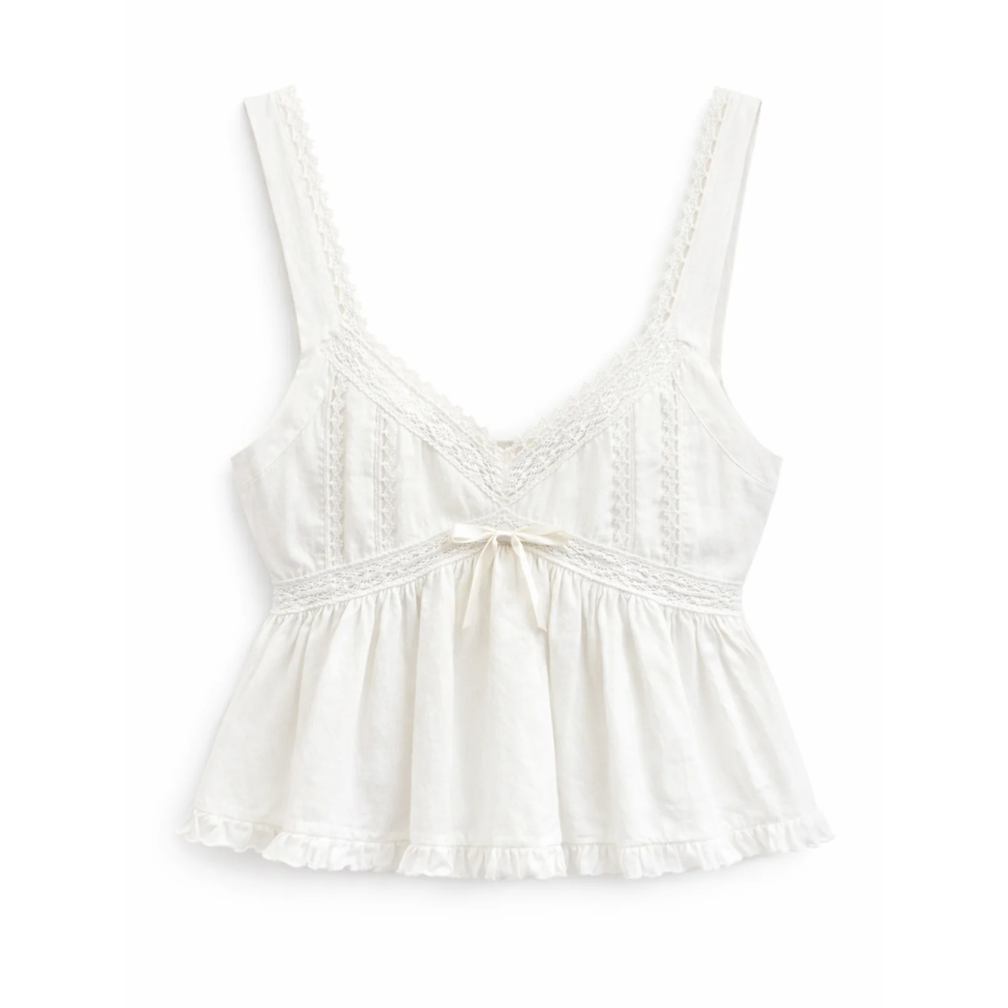 Ilyana tiered babydoll cami - white
