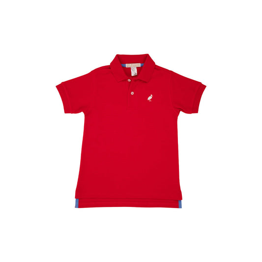 Prim and proper s/s polo - richmond red