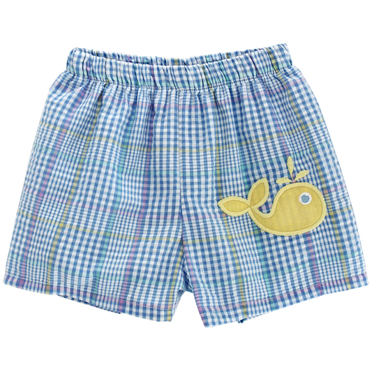 Whale wishes swim trunks