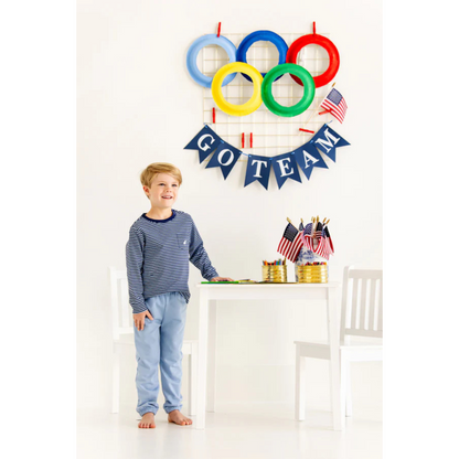 L/s carter crewneck - barrington blue/nantucket navy stripe