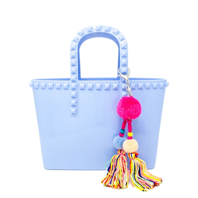 Tiny jelly tote bag - baby blue