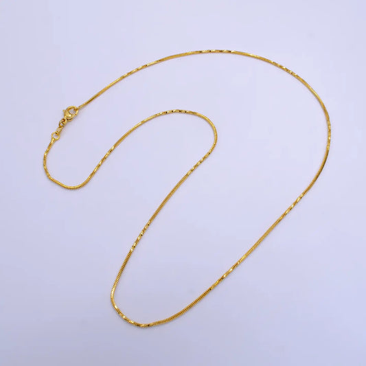 Triple twist snake chain 18in necklace