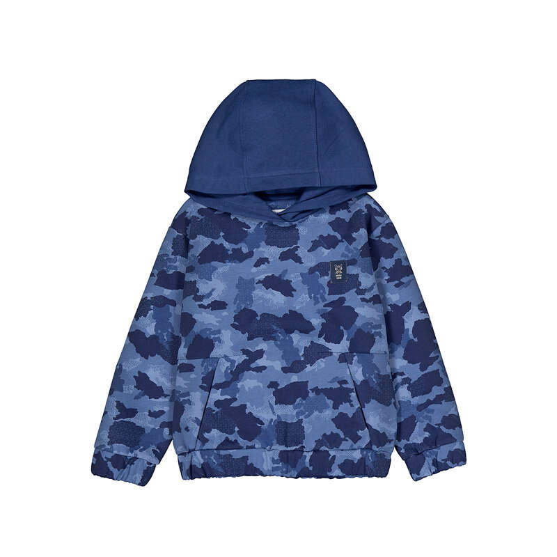 Blue camo pullover hoodie