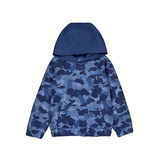 Blue camo pullover hoodie