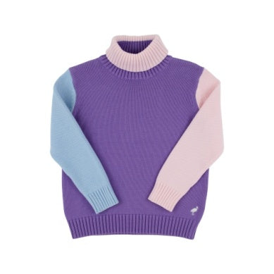 Townsend turtleneck sweater - palisades purple/bsblue/pbpink