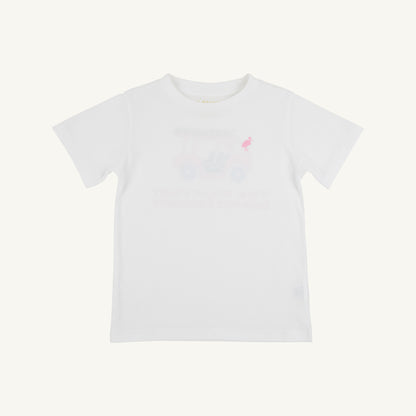 Sir proper's tshirt - golf cart/white