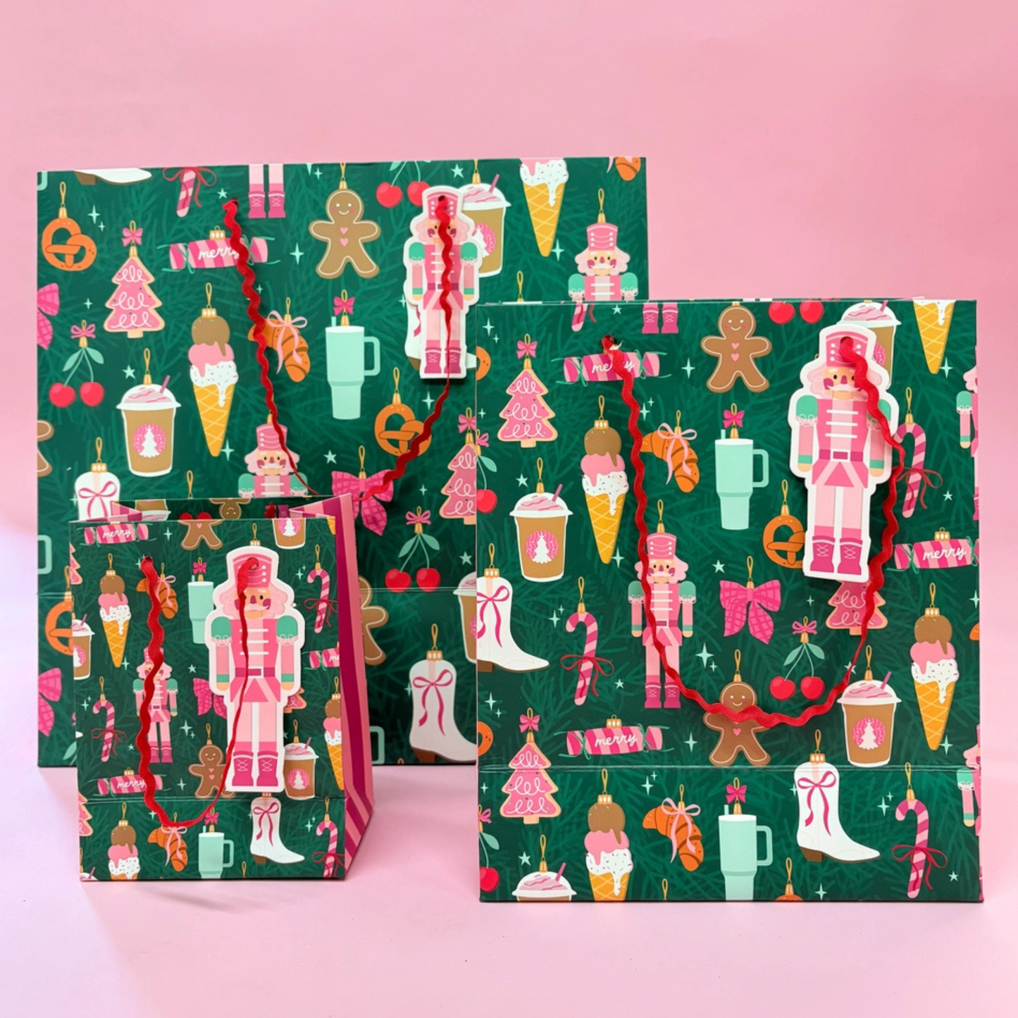 It girl Christmas gift bag w. tag