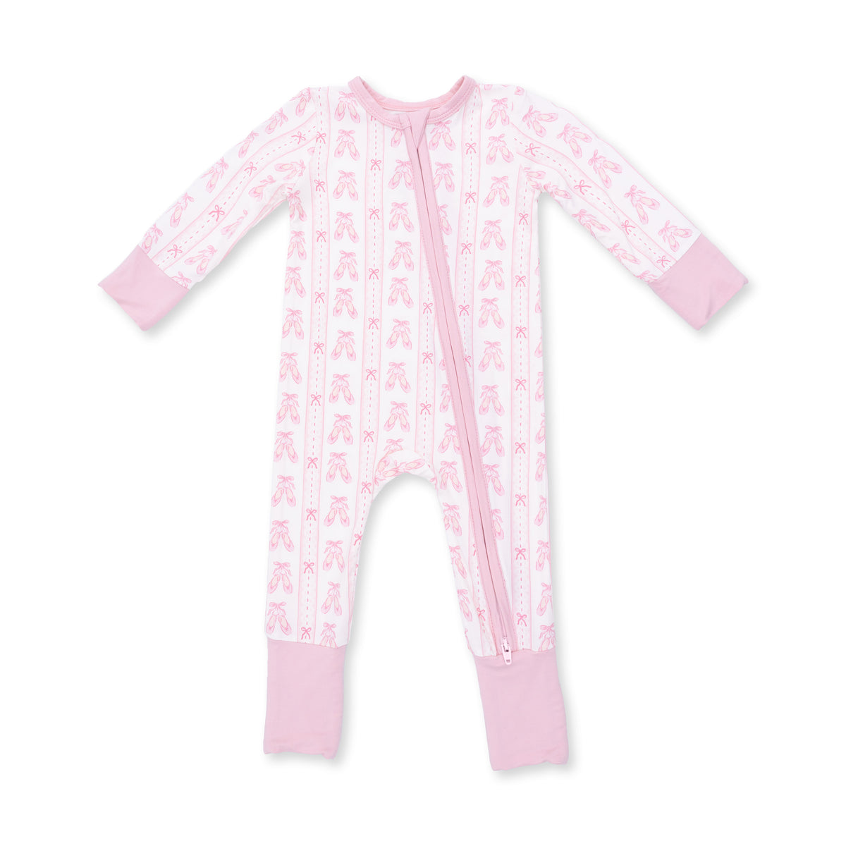 Ballet shoes ribbon stripe conv. romper