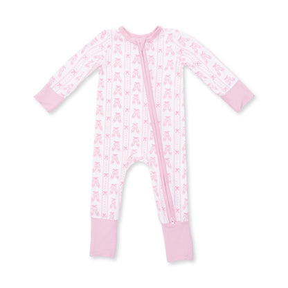 Ballet shoes ribbon stripe conv. romper