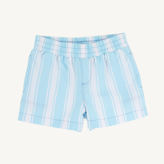 Sheffield shorts - belhaven blue ticking stripe