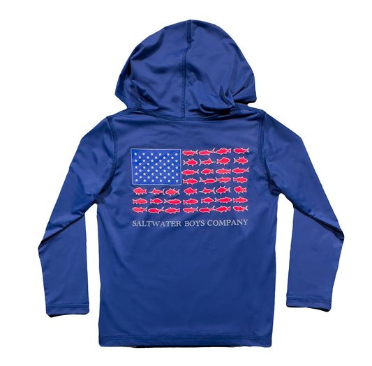 Flag perf hoodie - navy