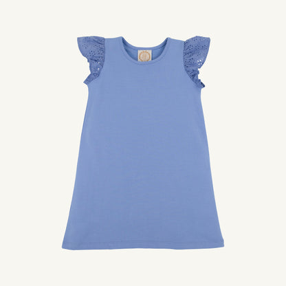 Ellen's eyelet dress - barbados blue