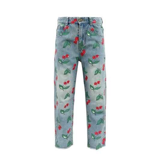 Sweet cherry denim jeans