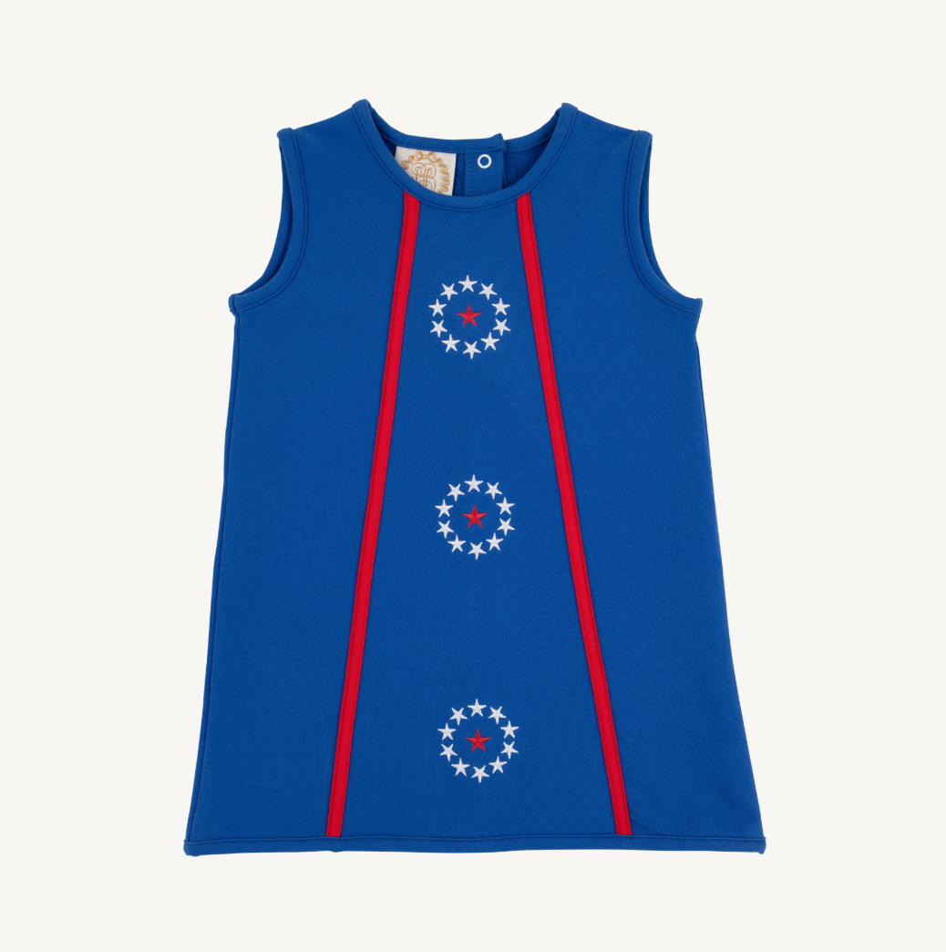 Annie apron dress - stars/rockefeller royal/rred