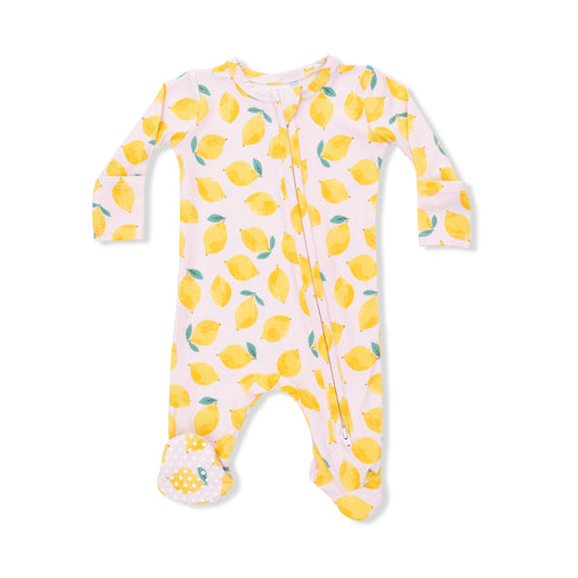 Sunny lemons 2 way zipper footie