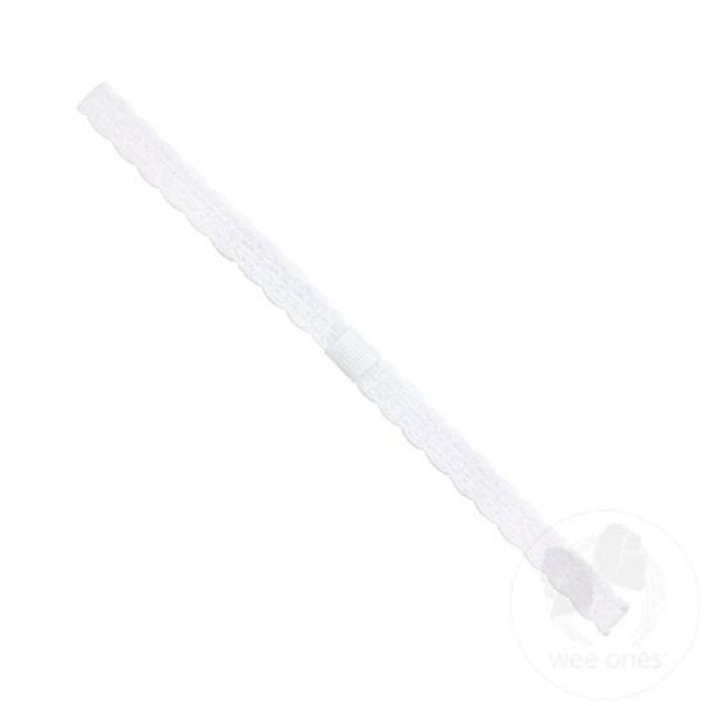 Narrow lace babyband - white
